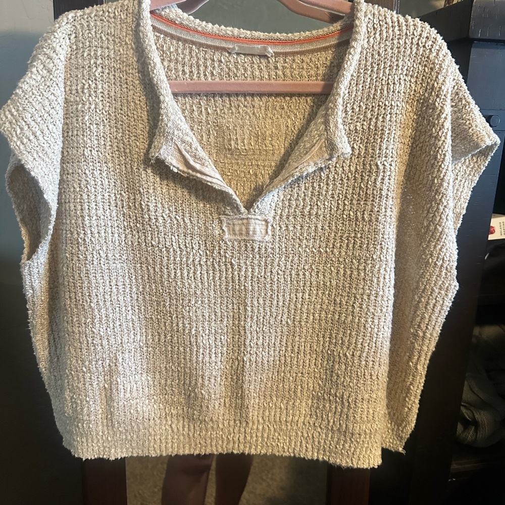 ILLA ILLA Beige and Orange Knit Top